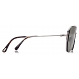 Tom Ford - Leon Sunglasses - Occhiali da Sole Pilota - Rutenio Verde - Occhiali da Sole - Tom Ford Eyewear