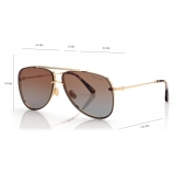 Tom Ford - Leon Sunglasses - Occhiali da Sole Pilota - Oro - Occhiali da Sole - Tom Ford Eyewear