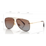 Tom Ford - Leon Sunglasses - Pilot Sunglasses - Gold - Sunglasses - Tom Ford Eyewear