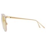 Linda Farrow - Calthorpe Oval Sunglasses in Yellow Gold Gradient Yellow - LFL251C58SUN - Linda Farrow Eyewear