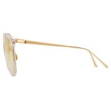 Linda Farrow - Occhiali da Sole Calthorpe Oval in Oro Giallo Sfumato Giallo - LFL251C58SUN - Linda Farrow Eyewear