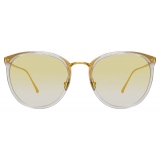 Linda Farrow - Calthorpe Oval Sunglasses in Yellow Gold Gradient Yellow - LFL251C58SUN - Linda Farrow Eyewear
