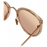 Linda Farrow - Occhiali da Sole Calthorpe Oval in Oro Rosa - LFL251C36SUN - Linda Farrow Eyewear