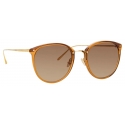 Linda Farrow - Occhiali da Sole Calthorpe Oval in Marrone - LFLC251C75SUN - Linda Farrow Eyewear