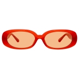 Linda Farrow - Occhiali da Sole Cara Oval in Terracotta - LFL1252C13SUN - Linda Farrow Eyewear