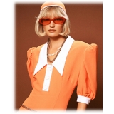 Linda Farrow - Occhiali da Sole Cara Oval in Terracotta - LFL1252C13SUN - Linda Farrow Eyewear