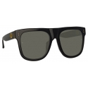 Linda Farrow - Carolina Flat Top Sunglasses in Black - LFL1250C1SUN - Linda Farrow Eyewear