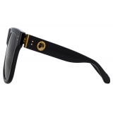 Linda Farrow - Carolina Flat Top Sunglasses in Black - LFL1250C1SUN - Linda Farrow Eyewear