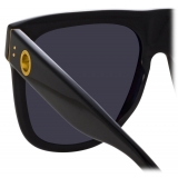 Linda Farrow - Carolina Flat Top Sunglasses in Black - LFL1250C1SUN - Linda Farrow Eyewear