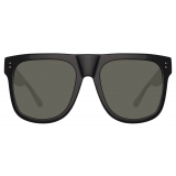 Linda Farrow - Carolina Flat Top Sunglasses in Black - LFL1250C1SUN - Linda Farrow Eyewear