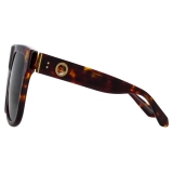 Linda Farrow - Carolina Flat Top Sunglasses in Tortoiseshell - LFL1250C2SUN - Linda Farrow Eyewear