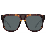 Linda Farrow - Carolina Flat Top Sunglasses in Tortoiseshell - LFL1250C2SUN - Linda Farrow Eyewear