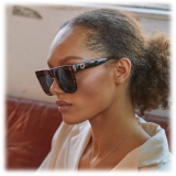 Linda Farrow - Carolina Flat Top Sunglasses in Tortoiseshell - LFL1250C2SUN - Linda Farrow Eyewear