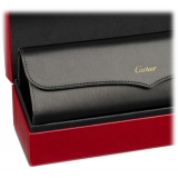 Cartier - Aviator - Metallo Corno Bianco Carbonio Oro Champagne - Santos de Cartier - Occhiali da Sole - Cartier Eyewear