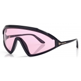 Tom Ford - Lorna Sunglasses - Occhiali da Sole a Maschera - Nero Viola - Occhiali da Sole - Tom Ford Eyewear