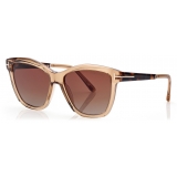 Tom Ford - Lucia Sunglasses - Cat Eye Sunglasses - Champagne - Sunglasses - Tom Ford Eyewear