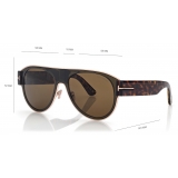 Tom Ford - Lyle-02 Sunglasses - Occhiali da Sole Pilota - Mastice Rovex - Occhiali da Sole - Tom Ford Eyewear