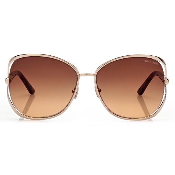 Tom Ford Marta Sunglasses Occhiali Da Sole A Farfalla Oro Rosa Occhiali Da Sole Tom 5685