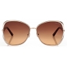 Tom Ford - Marta Sunglasses - Occhiali da Sole a Farfalla - Oro Rosa - Occhiali da Sole - Tom Ford Eyewear