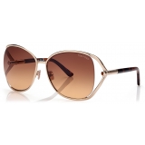 Tom Ford - Marta Sunglasses - Occhiali da Sole a Farfalla - Oro Rosa - Occhiali da Sole - Tom Ford Eyewear
