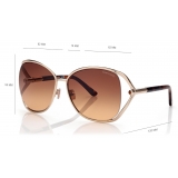 Tom Ford - Marta Sunglasses - Occhiali da Sole a Farfalla - Oro Rosa - Occhiali da Sole - Tom Ford Eyewear