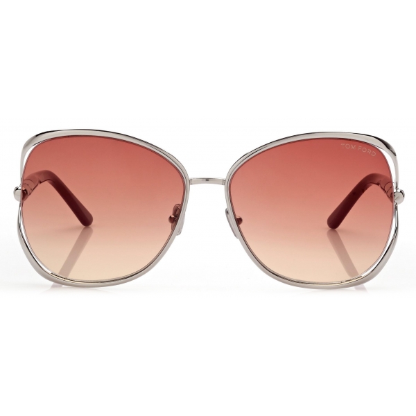 Tom Ford - Marta Sunglasses - Occhiali da Sole a Farfalla - Palladio Bordeaux Sfumato - Occhiali da Sole
