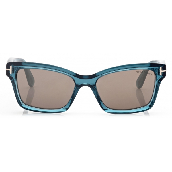 Tom Ford - Mikel Sunglasses - Occhiali da Sole Rettangolare - Blu Lucido - Occhiali da Sole - Tom Ford Eyewear
