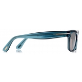 Tom Ford - Mikel Sunglasses - Rectangular Sunglasses - Shiny Blue - Sunglasses - Tom Ford Eyewear
