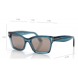 Tom Ford - Mikel Sunglasses - Occhiali da Sole Rettangolare - Blu Lucido - Occhiali da Sole - Tom Ford Eyewear