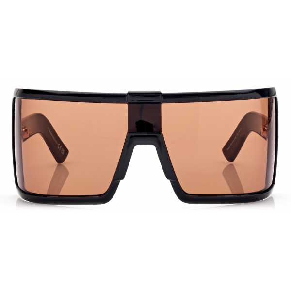Tom Ford - Parker Sunglasses - Occhiali da Sole a Maschera - Nero Marrone - Occhiali da Sole - Tom Ford Eyewear