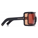 Tom Ford - Parker Sunglasses - Occhiali da Sole a Maschera - Nero Marrone - Occhiali da Sole - Tom Ford Eyewear
