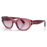 Tom Ford - Penny Sunglasses - Occhiali da Sole Ovali - Rosso Viola - Occhiali da Sole - Tom Ford Eyewear