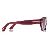 Tom Ford - Penny Sunglasses - Occhiali da Sole Ovali - Rosso Viola - Occhiali da Sole - Tom Ford Eyewear