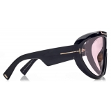 Tom Ford - Photochromatic Linden Sunglasses - Occhiali da Sole a Maschera - Nero Viola - Occhiali da Sole - Tom Ford