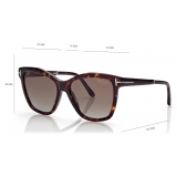Tom Ford - Polarized Lucia Sunglasses - Cat Eye Sunglasses - Dark Havana - Sunglasses - Tom Ford Eyewear