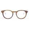 Tom Ford - Round Horn & Titanium Opticals - Round Optical Glasses - Green Horn - FT5885-P - Optical Glasses