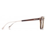 Tom Ford - Round Horn & Titanium Opticals - Round Optical Glasses - Green Horn - FT5885-P - Optical Glasses