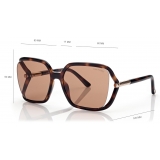 Tom Ford - Solange-02 Sunglasses - Square Sunglasses - Dark Havana - Sunglasses - Tom Ford Eyewear
