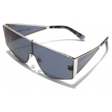 Dolce & Gabbana - DNA Sunglasses - Silver Dark Blue - Dolce & Gabbana Eyewear