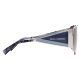 Dolce & Gabbana - DNA Sunglasses - Silver Dark Blue - Dolce & Gabbana Eyewear