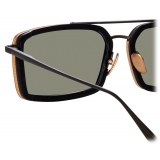 Linda Farrow - Cassia Rectangular Sunglasses in Nickel - LFL1392C3SUN - Linda Farrow Eyewear