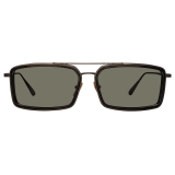 Linda Farrow - Cassia Rectangular Sunglasses in Nickel - LFL1392C3SUN - Linda Farrow Eyewear
