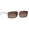 Linda Farrow - Cassia Rectangular Sunglasses in Light Gold Mocha - LFL1392C2SUN - Linda Farrow Eyewear