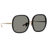 Linda Farrow - Occhiali da Sole Celia Oversized in Oro Giallo Nero - LFL1405C1SUN - Linda Farrow Eyewear