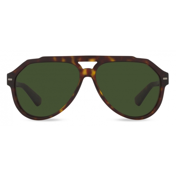 Dolce & Gabbana - Lusso Sartoriale Sunglasses - Havana Dark Green - Dolce & Gabbana Eyewear