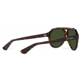 Dolce & Gabbana - Lusso Sartoriale Sunglasses - Havana Dark Green - Dolce & Gabbana Eyewear