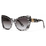 Dolce & Gabbana - DG Crossed Sunglasses - Black Gradient Grey - Dolce & Gabbana Eyewear