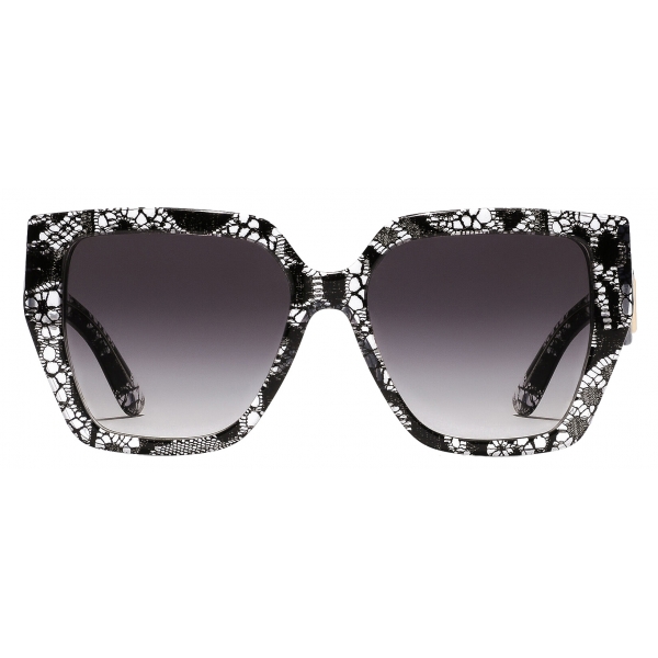 Dolce & Gabbana - DG Crossed Sunglasses - Black Gradient Grey - Dolce & Gabbana Eyewear