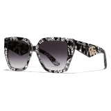 Dolce & Gabbana - DG Crossed Sunglasses - Black Gradient Grey - Dolce & Gabbana Eyewear