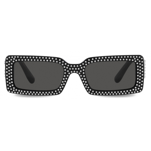 Dolce & Gabbana - Occhiale da Sole DG Crystal - Nero Grigio Scuro - Dolce & Gabbana Eyewear